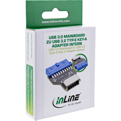 InLine® USB 3.0 Mainboard zu USB 3.2 Typ-E Key-A Adapter intern (Produktbild 3)