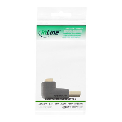 InLine® HDMI Adapter, Stecker / Buchse, gewinkelt oben, vergoldete Kontakte 4K2K (Produktbild 3)