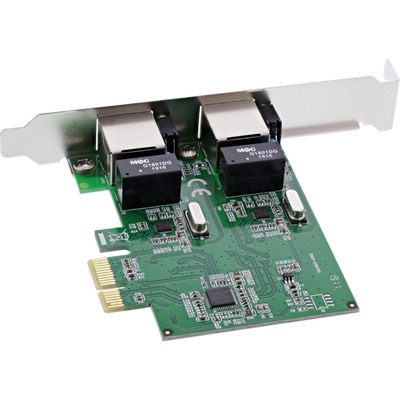 InLine® Dual Gigabit Netzwerkkarte, PCI Express, 2x 1Gb/s, PCIe x1, inkl. LP (Produktbild 2)