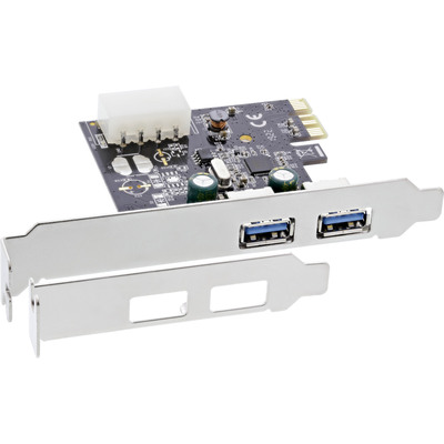 InLine® Schnittstellenkarte, 2x USB 3.0, PCIe, inkl. Low-Profile Slotblech (Produktbild 3)
