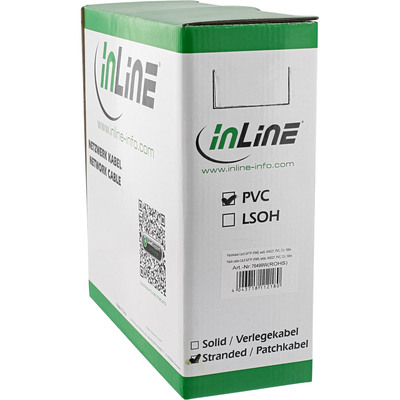 InLine® Patchkabel Cat.6 S/FTP (PiMf), weiß, AWG27, PVC, CU, 100m (Produktbild 3)
