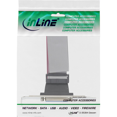 InLine® Slotblech Parallel, mit 25pol Sub D BU an 26pol BU-Leiste, 0,34m, bulk (Produktbild 3)