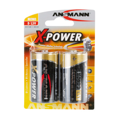ANSMANN 5015633 Alkaline Batterie Mono D, X-Power, 2er-Pack (Produktbild 1)