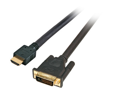 HighSpeed HDMI - DVI Kabel,HDMI A - DVI -- 24+1 St-St 2m, schwarz