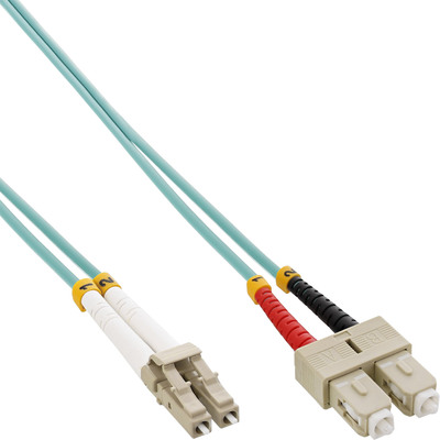 InLine® LWL Duplex Kabel, LC/SC, 50/125µm, OM3, 10m (Produktbild 1)