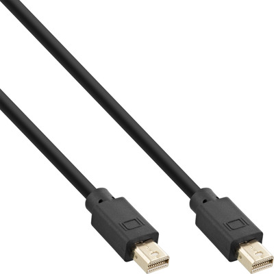 InLine® Mini DisplayPort 1.4 Kabel, Stecker / Stecker schwarz/gold, 1m (Produktbild 1)