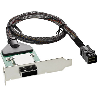 InLine® SAS HD LP PCI Slotblech m. Kabel, ext. SFF-8088 auf int. SFF-8643, 0,5m (Produktbild 1)