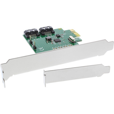 InLine® Schnittstellenkarte, 2-fach SATA 6Gb/s, x1 PCIe 2.0, RAID 0/1/SPAN (Produktbild 1)