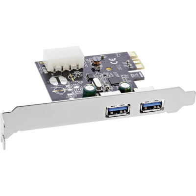 InLine® Schnittstellenkarte, 2x USB 3.0, PCIe, inkl. Low-Profile Slotblech (Produktbild 1)