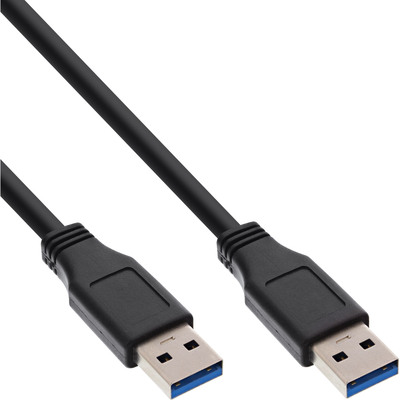 InLine® USB 3.2 Gen.1 Kabel, A an A, schwarz, 1m (Produktbild 1)