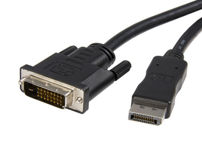 Konverterkabel DisplayPort 1.2 auf DVI -- schwarz, 1 m
