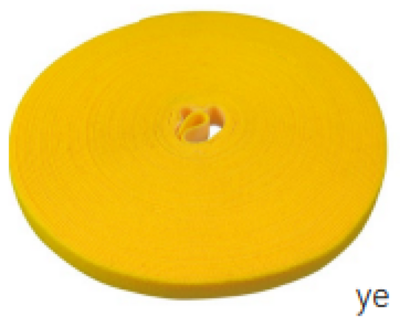 LTC ROLL STRAP Doppelseitige Klettbandrolle -- 25m gelb