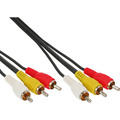 InLine® Cinch Kabel, Audio/Video 3x Cinch, Stecker / Stecker, 1m - 89611