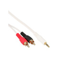 InLine® Cinch/Klinke Kabel, 2x Cinch Stecker an 3,5mm Klinke Stecker, 1,5m