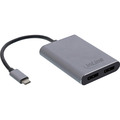 InLine® USB Dual Display Konverter, USB-C zu 2x DisplayPort 4K/60Hz, schwarz