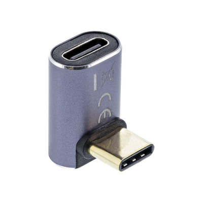 InLine® USB4 Adapter, USB-C Stecker/Buchse oben/unten gewinkelt, Aluminium (Produktbild 2)