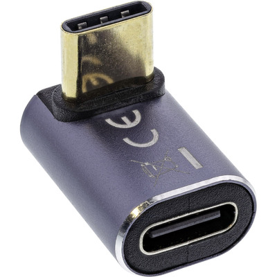 InLine® USB4 Adapter, USB-C Stecker/Buchse oben/unten gewinkelt, Aluminium (Produktbild 3)