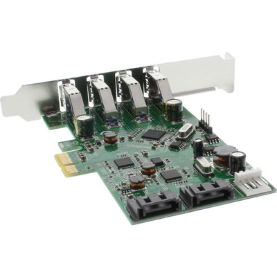 InLine® Schnittstellenkarte, 4x USB 3.0 + 2x SATA 6Gb/s, PCIe, inkl. Low-Profile (Produktbild 2)