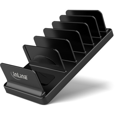 InLine® Multi-Stand mit 6 Fächern für Schreibtisch / Regal, schwarz (Produktbild 2)