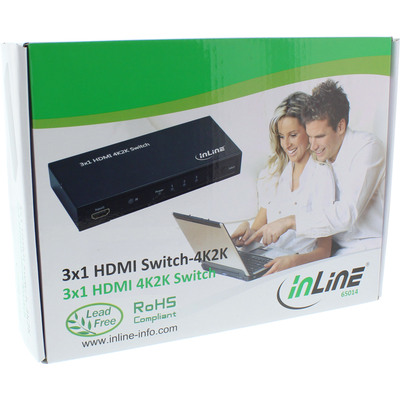 InLine® HDMI Switch / Umschalter, 3 Eingänge auf 1 Ausgang, 4K2K, 3D, HD Audio  (Produktbild 5)