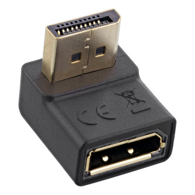 InLine® DisplayPort Adapter, DisplayPort Stecker / Buchse, nach unten gewinkelt (Produktbild 1)