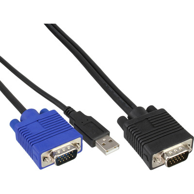 InLine® KVM Kabelsatz, USB, für 19 KVM Switch, Länge 1,8m (Produktbild 1)