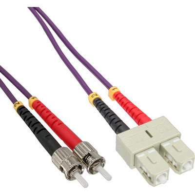 InLine® LWL Duplex Kabel, SC/ST, 50/125µm, OM4, 2m (Produktbild 1)