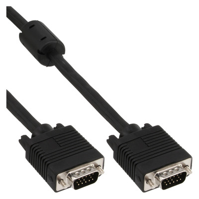 InLine® S-VGA Kabel, 15pol HD Stecker / Stecker, schwarz, 10m (Produktbild 1)