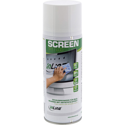 InLine® Schaumreiniger für Bildschirme mit Antistatik-Effekt, 400ml (Produktbild 1)