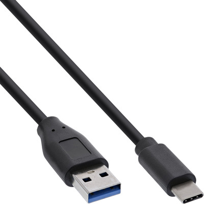 InLine® USB 3.2 Gen.1x2 Kabel, USB-C Stecker an A Stecker, schwarz, 1,5m (Produktbild 1)